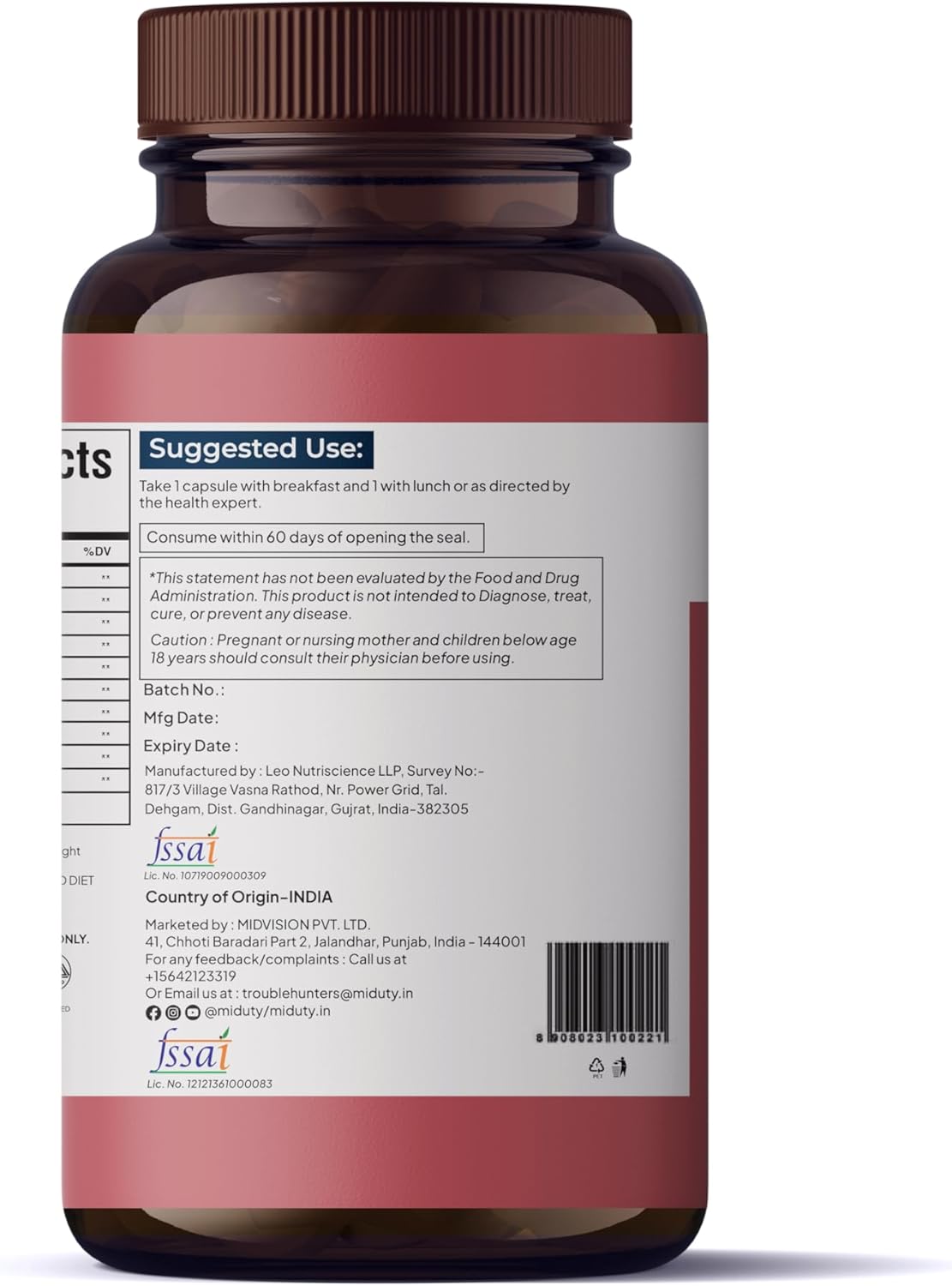 Dong Quai with Chasteberry - Boron - Calcium Citrate Maleate - Silicon - Manganese - Red Clover - Gluten Free - Non-GMO - 60 Capsules