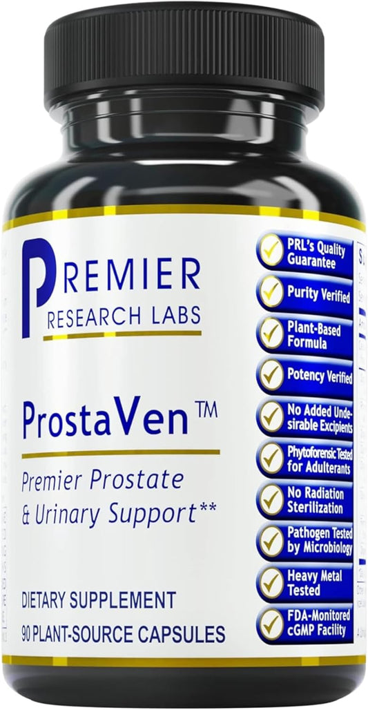 Premier Research Labs ProstaVen - Prostate Supplements for Men, Prostate Health Formula, Natural Supplement with Organic Saw Palmetto - 90 Vegetarian Capsules