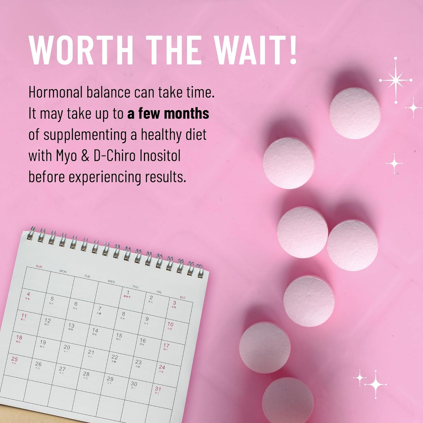 Legendairy Milk Pure Inositol Chewable Tablets - Myo-Inositol & D-Chiro Supplement for Hormonal Balance & Fertility Support - Ideal 40:1 Ratio - 30 Day Supply