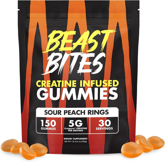 Creatine Infused Gummies - 5g Creapure Creatine Monohydrate Per Serving - NSF Certified for Sport - 30 Servings