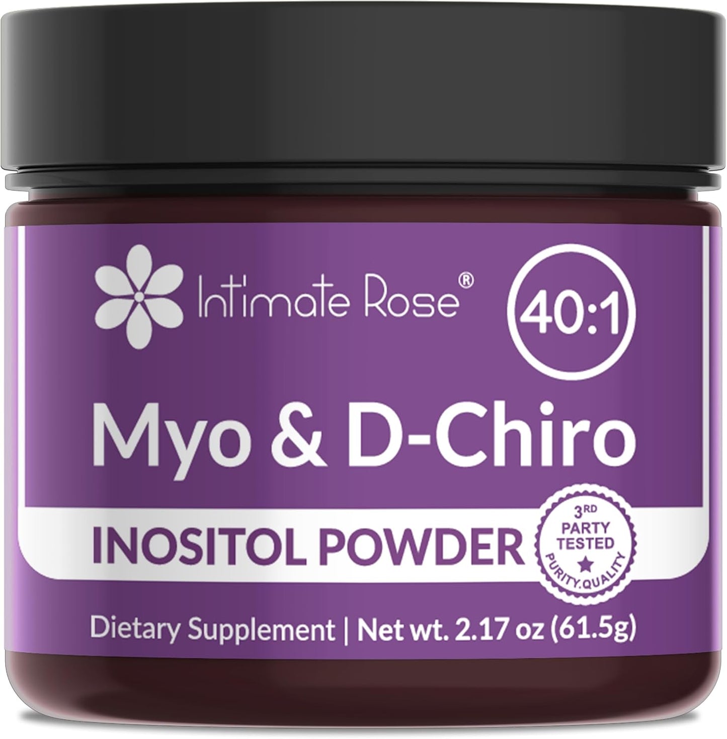 Intimate Rose Inositol Supplement for Women Powder - Myo-inositol & D-Chiro Inositol Powder - Hormonal Balance & Healthy Ovarian Function Support for Women - Ideal 40:1 Ratio - Made in USA