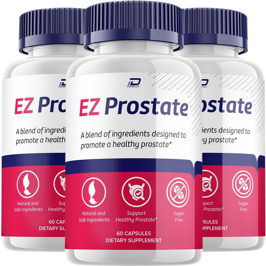 EZ Prostate Supplement for Men – EZProstate Pills Advanced Formula Supplements EZ Prostate for Men Health Supplement, Reviews (3 Pack - 180 Capsules)