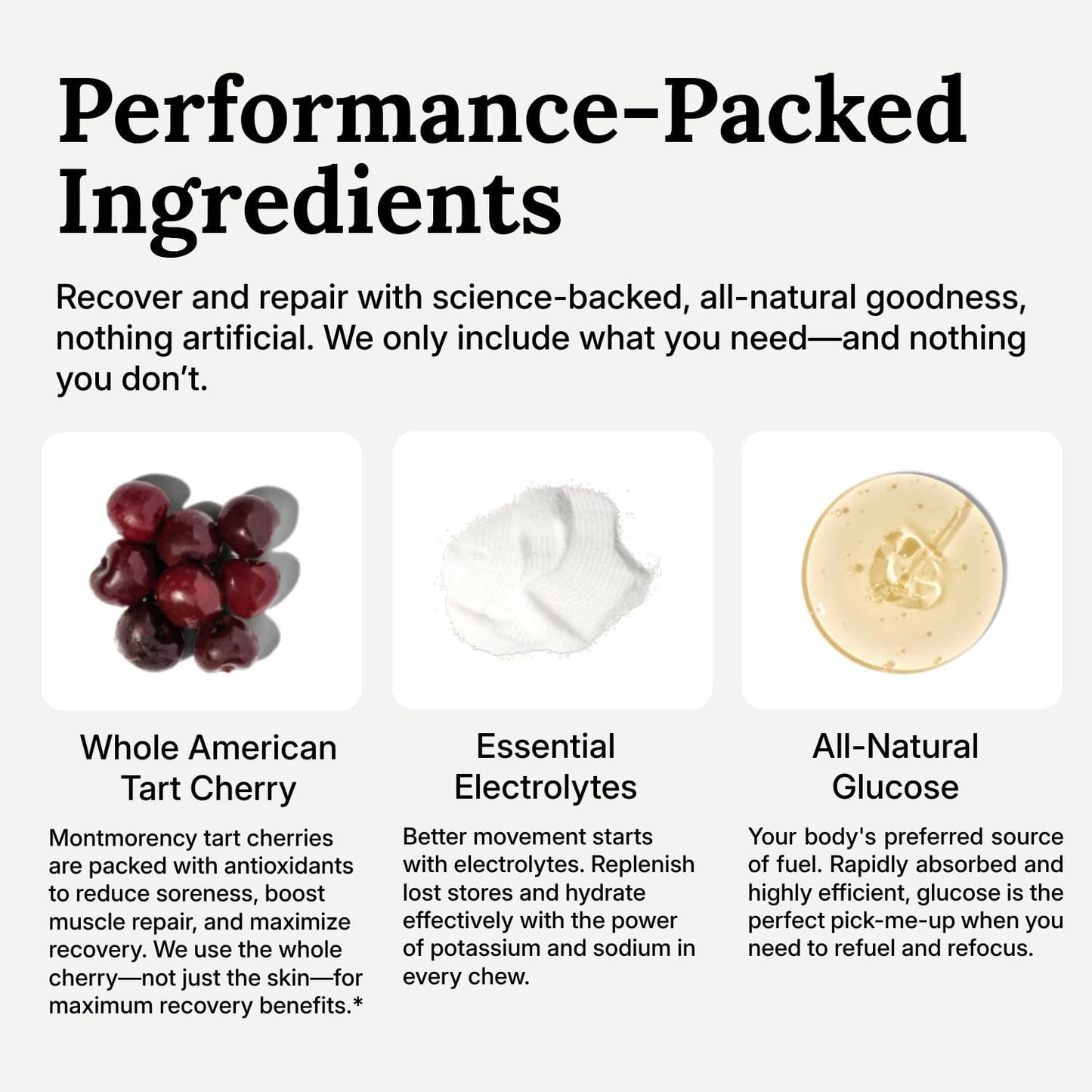 For Wellness Recovery Gummies Restore | Tart Cherry Energy Supplements with Electrolytes for Muscle Soreness, Post-Workout Performance & Recovery | Vegan, Non-GMO, 30 Count