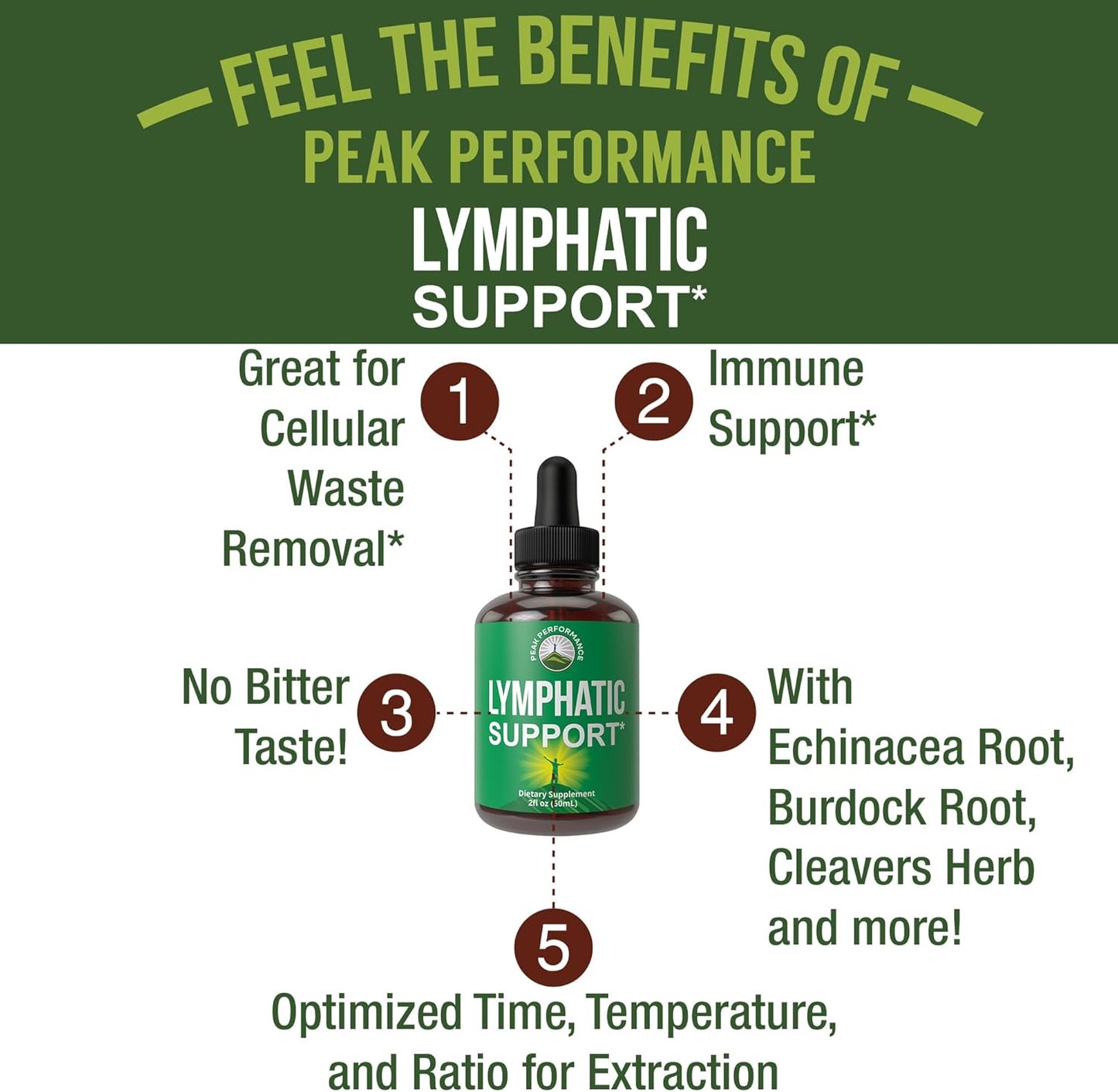 Lymphatic Drainage Drops. Sugar Free 7-in-1 Lymph Detox And Cleanse Support. Vegan Supplement with Echinacea, Red Clover Blossom, Burdock Root, Cleavers Herb, Licorice Root, And More!