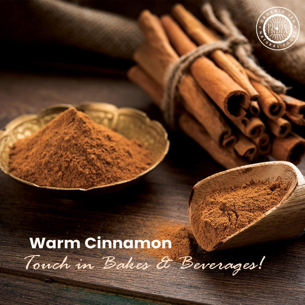 Pride Of India - PACK of 6 - Natural Cinnamon Ground – Pure & Fresh – Gourmet Spice – Perfect for Sweet & Savory Dishes – Easy to Use – Good for Restaurant Use - 7 oz. Medium Dual Sifter Bottle
