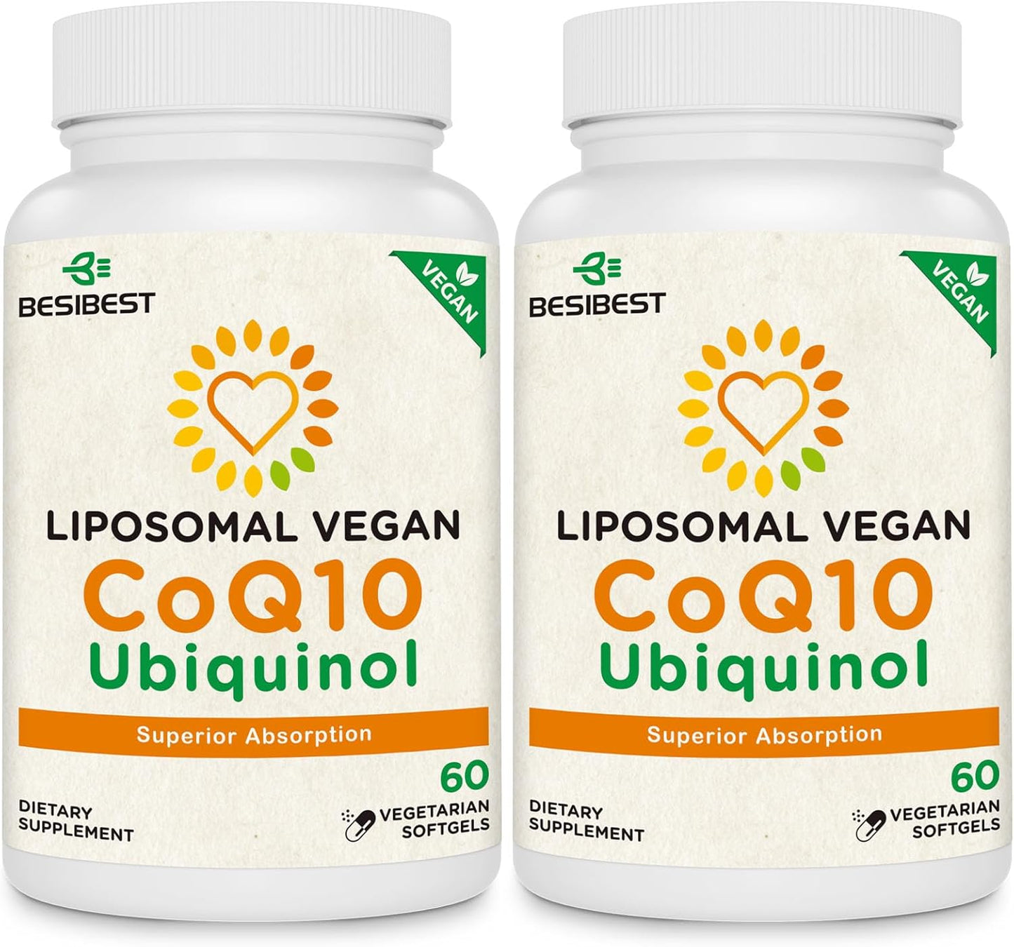 1000mg Liposomal CoQ10 Ubiquinol, 120 Vegan Softgels, High Absorption Ubiquinol CoQ10 Supplement, Active Antioxidant Form of Coenzyme Q10 for Heart Function & Energy Production