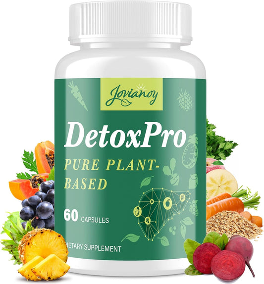 1000 MG Detox & Cleanse Capsules, 26-in-1 Plant-Based Formula for Detoxification, Detox Supplement for Women & Men, Natural Trace Binder, Liver, Antioxidant & Digestive Function, Vegan, 60 Counts