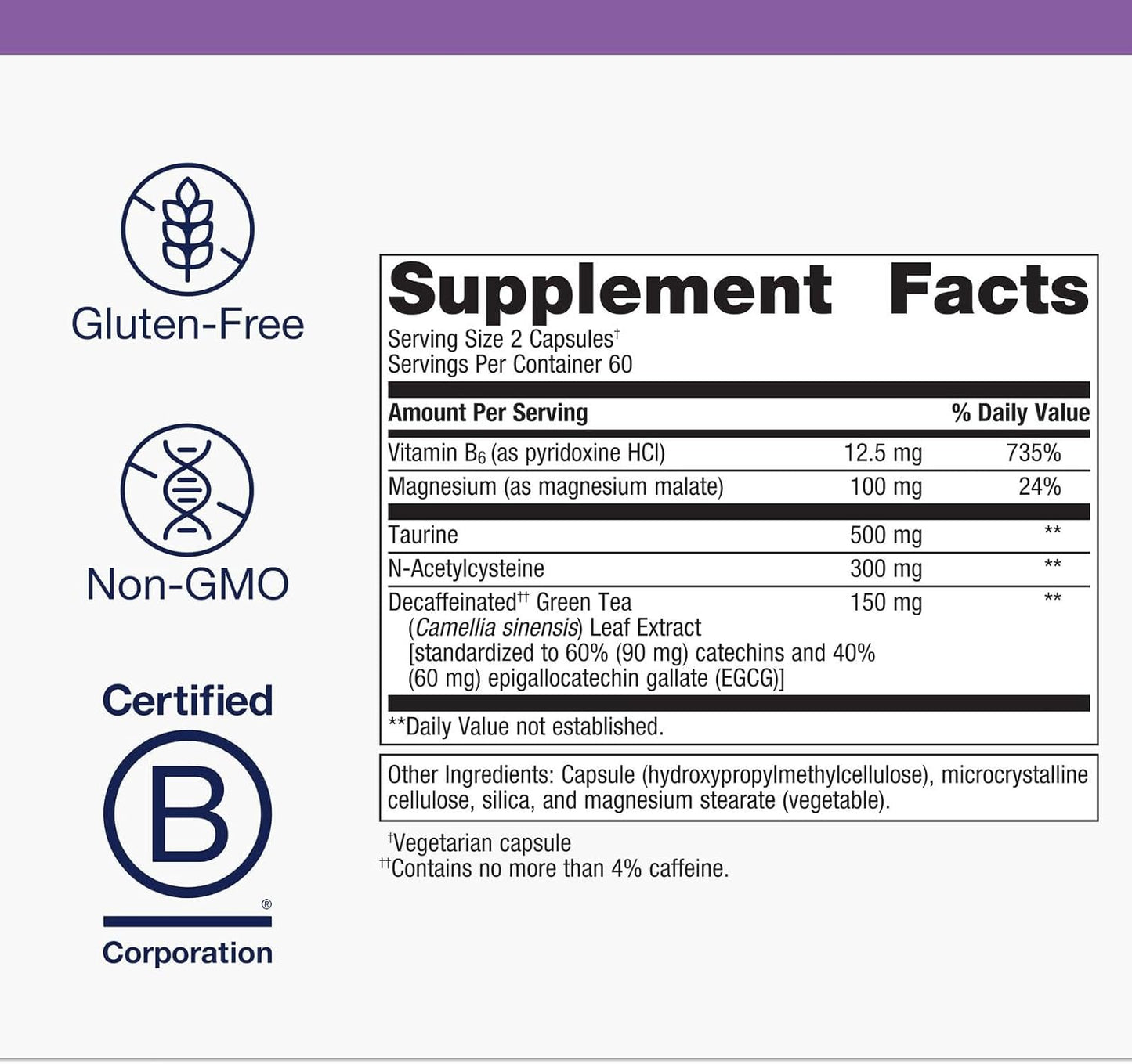 Metagenics Trancor, Glutamate & GABA Balance Supplement with NAC and Taurine to Help Promote Calmness - 120 Capsules, 60 Servings