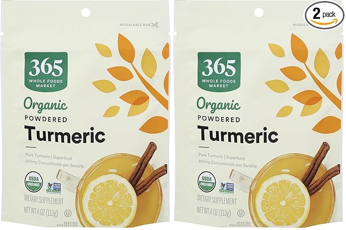 365 by Whole Foods Market Organic Turmeric Superfood Powder, 4 Ounce (Pack of 2)