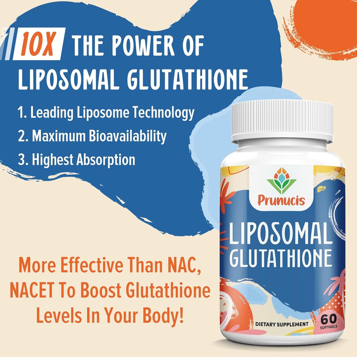 2400MG Liposomal Glutathione, with Vitamin C, Milk Thistle & Alpha-Lipoic Acid, Master Antioxidants, Pure Reduced L-Glutathione - Immune System, Cell Repair, Energy, High Absorption, 480 Softgels