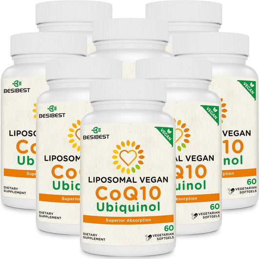 1000mg Liposomal CoQ10 Ubiquinol, 480 Vegan Softgels, High Absorption Ubiquinol CoQ10 Supplement, Active Antioxidant Form of Coenzyme Q10 for Heart Function & Energy Production