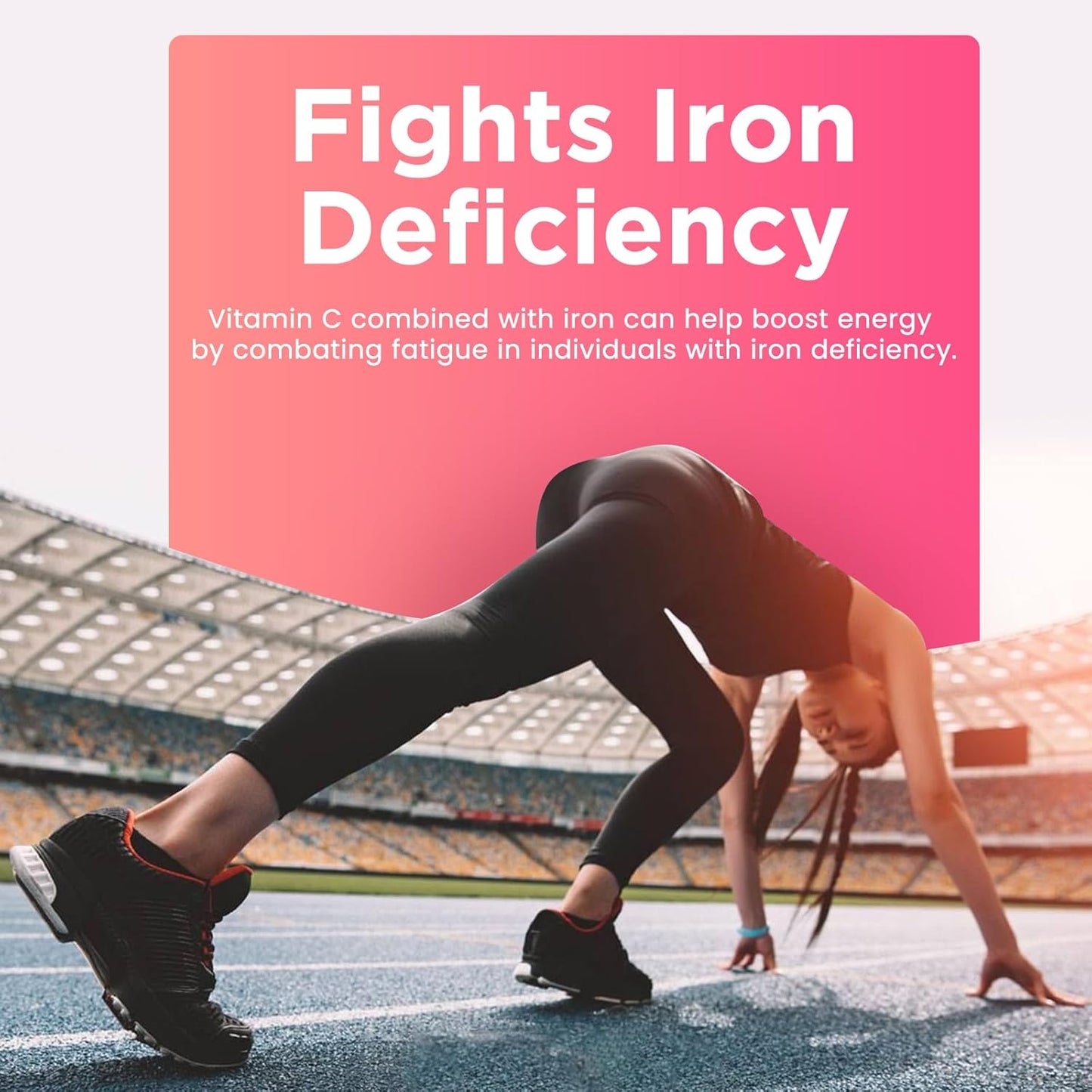 2 Pack Iron Gummies for Women & Men - Iron Supplement with Vitamin B6, B12, C, Zinc, Folate for Adults & Kids - Support Iron Deficiency, Anemia, Energy Boost, Blood Builder - Sugar Free Strawberry