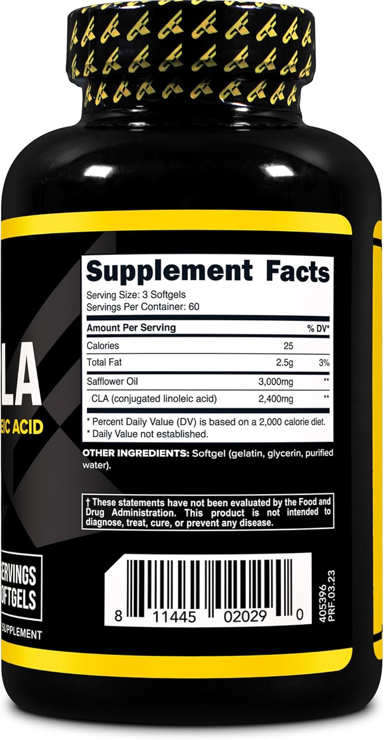 Primaforce CLA 2400 mg per Serving (180 softgels) - Max CLA - for Men and Women, Non-Stimulating, GMO Free & Gluten Free