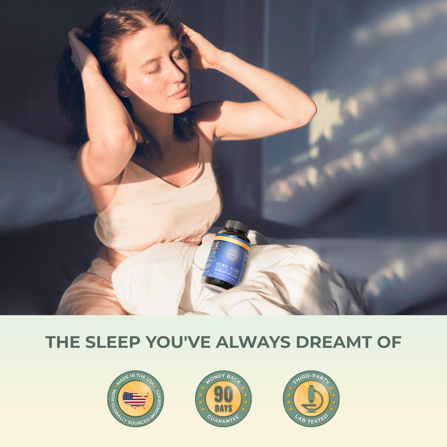 Primal Harvest 2 Pack, Primal Sleep, 120 Capsules with Valerian Root, L-Tryptophan, GABA, Chamomile, and Melatonin 3mg