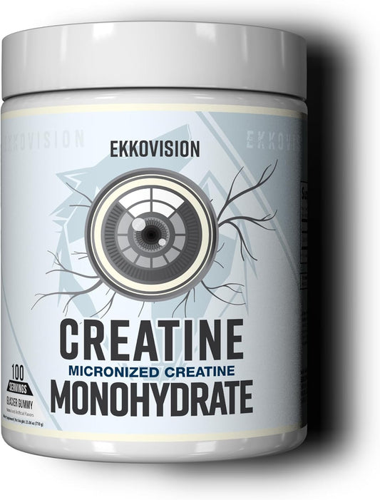 Creatine Monohydrate Powder, Micronized, Glacier Gummy, Pre Workout & Post Workout Supplement for Men & Women, Energy Support, Easy to Mix in Shakes, Smoothies & Beverages, 100 Servings
