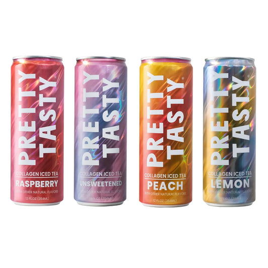 Pretty Tasty Radiance Collagen Tea - Beauty and Wellness - 10g Collagen Peptides Mix - (12 Pack) Variety