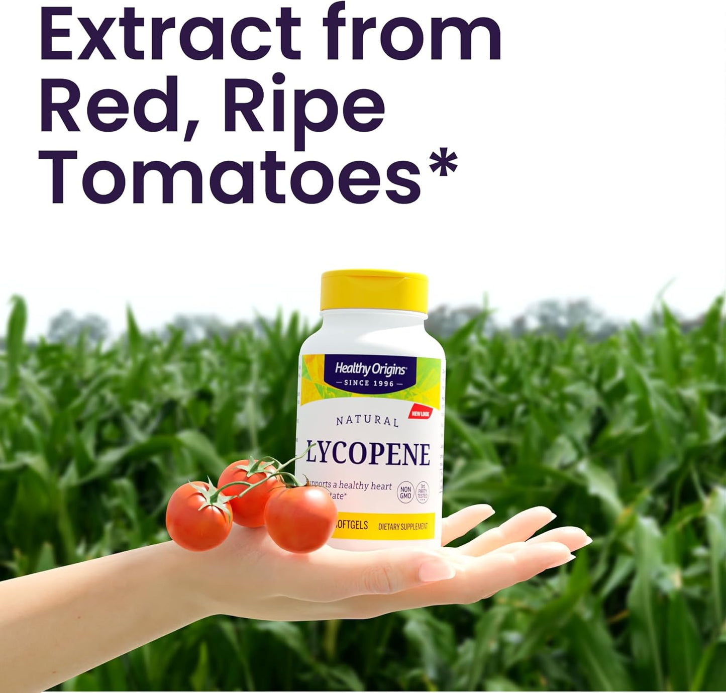 Healthy Origins Lycopene 15 mg (Natural, Non-GMO, Gluten Free, Skin Support, Prostate Support), 60 Softgels