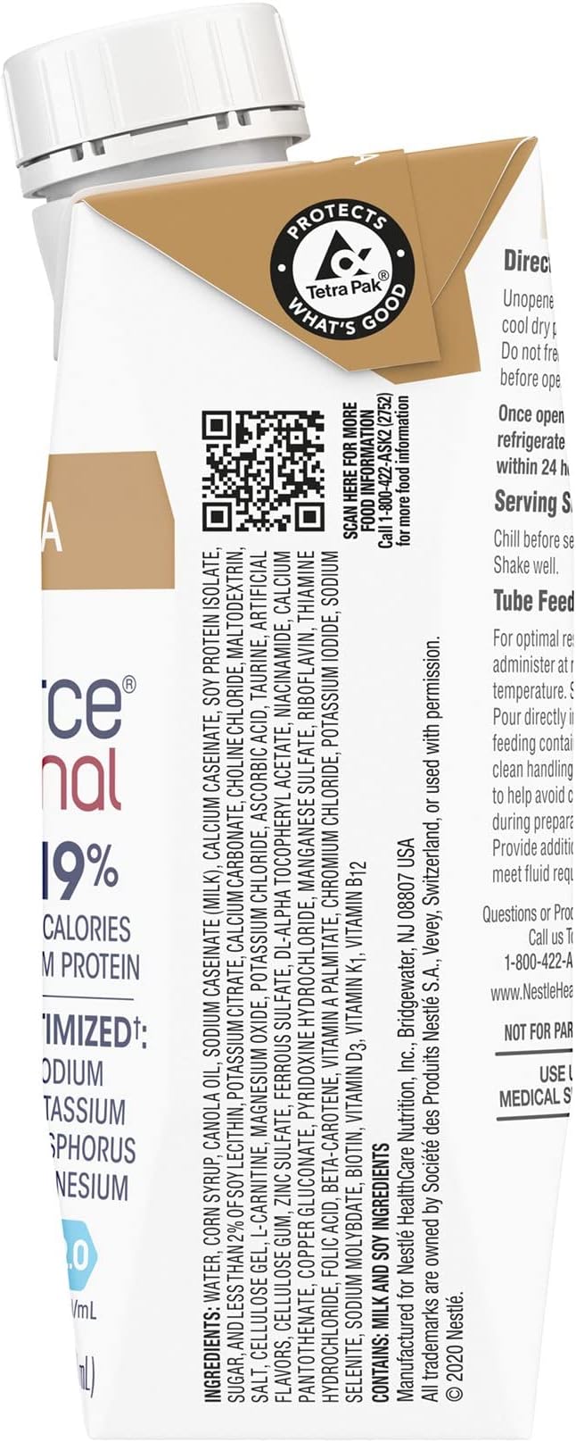 Nestle Novasource Renal Nutritionally Complete Formula Café Mocha Flavor 8 oz Carton 24 Ct