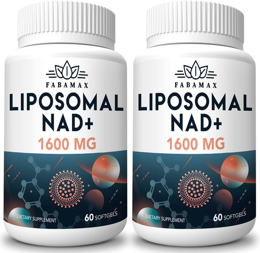 1600 mg Liposomal NAD Supplement, 98% Pure NAD+ Supplement, Superior Absorption, Alternative to Nicotinamide Riboside or NADH to Boost NAD+ for Aging Defense, Energy, Longevity, 120 Softgels