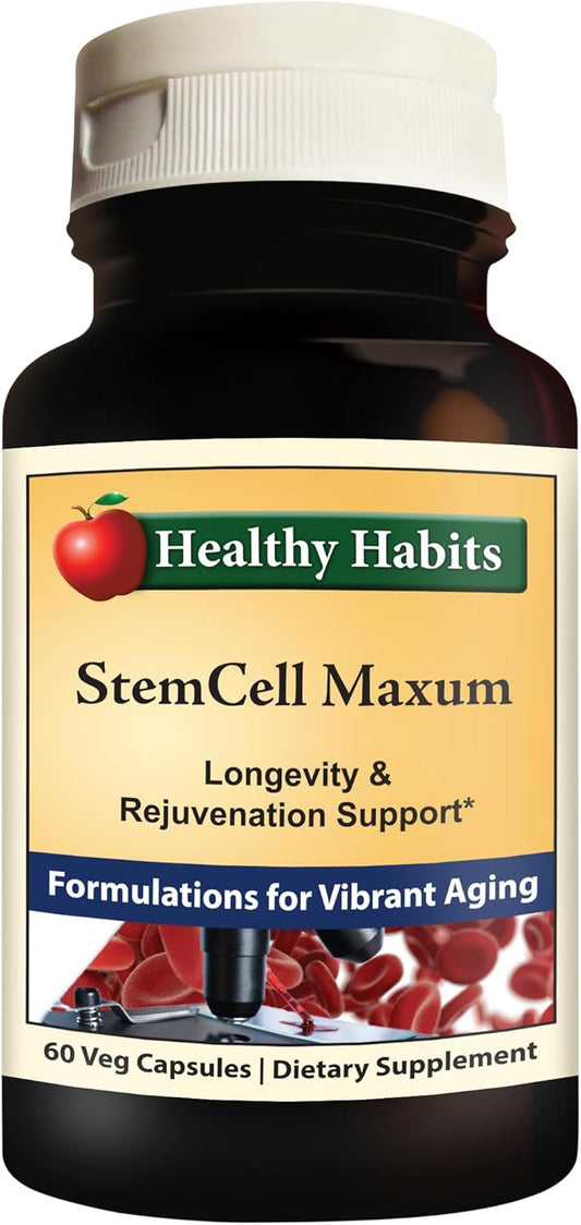 Healthy Habits StemCell Maxum Plant Based Age Defying Support Supplement for Healthy Stem Cell Regeneration and Replenishment