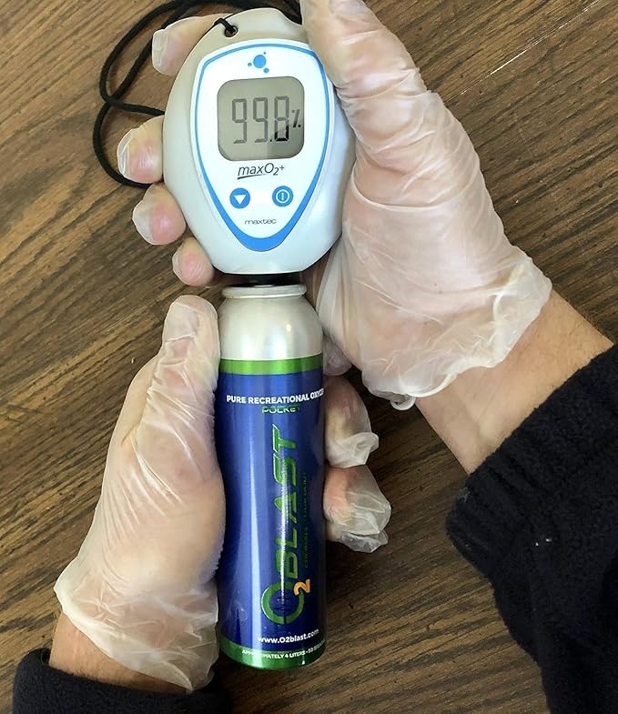 O2 Blast - Pure Oxygen Supplement - Filled with 99.99% Pure Oxygen to Support Fast Recovery, Increase Stamina & Enhance Focus for High Altitude and Action Sports, 4L Portable Can Flip-Top Cap, 3-Pack