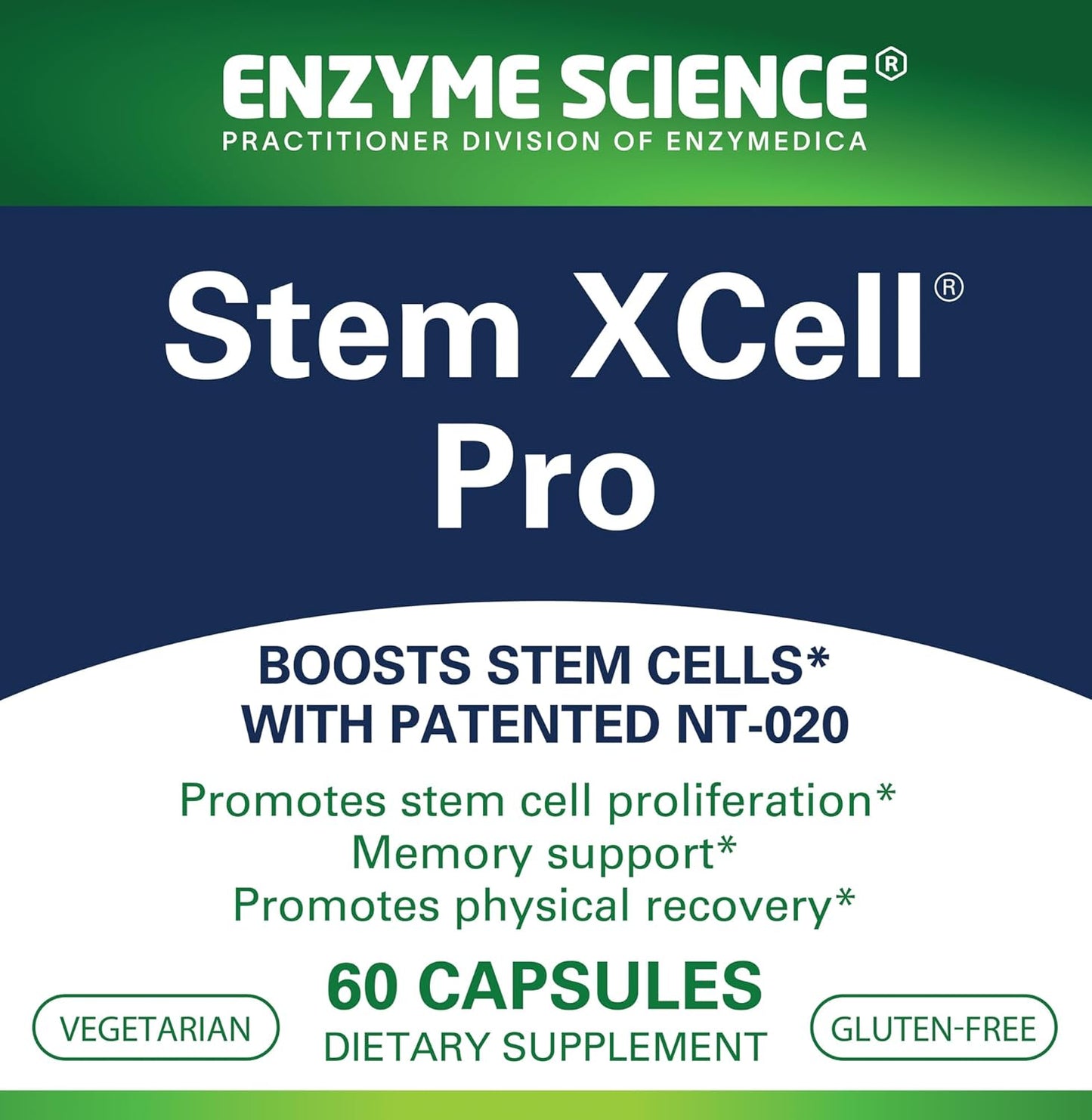 Stem XCell Pro, Antioxidant Support for Cellular & Immune Health, Stem Cell Health Supplement, 60 Capsules