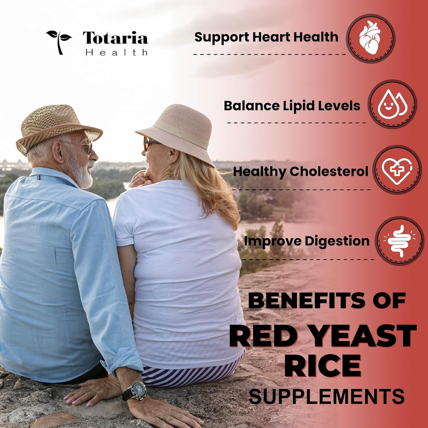(2 Packs) Red Yeast Rice with CoQ10 Supplement - Citrinin-Free Red Yeast Rice 2,000 mg Capsules with CoQ10 100mg Plus Citrus Bergamot - Niacin-Free, Cholesterol & Energy Supplement 3rd-Party Tested