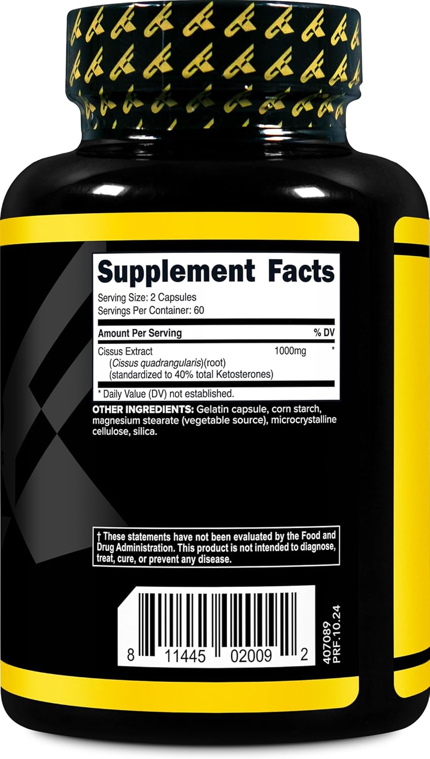 Primaforce Cissus Quadrangularis Extract, 120 Capsules, 1000mg per Serving - Gluten Free, Non-GMO