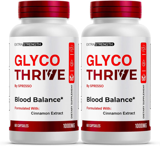 (2 Pack) Glyco Thrive Capsules - Advanced GlycoThrive Blood Support Supplement for Healthy Circulation, Official Glycogen Support Pills with Premium Ingredients for Overall Wellness (120 Capsules)