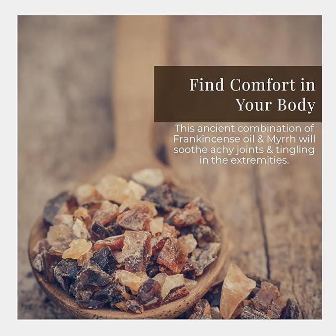 Silk Road Organic Frankincense Oil & Myrrh Essential Oil Roll On, USDA Certified, Body Aches, Stiffness & Tingling - 10 ml Aromatherapy Roller