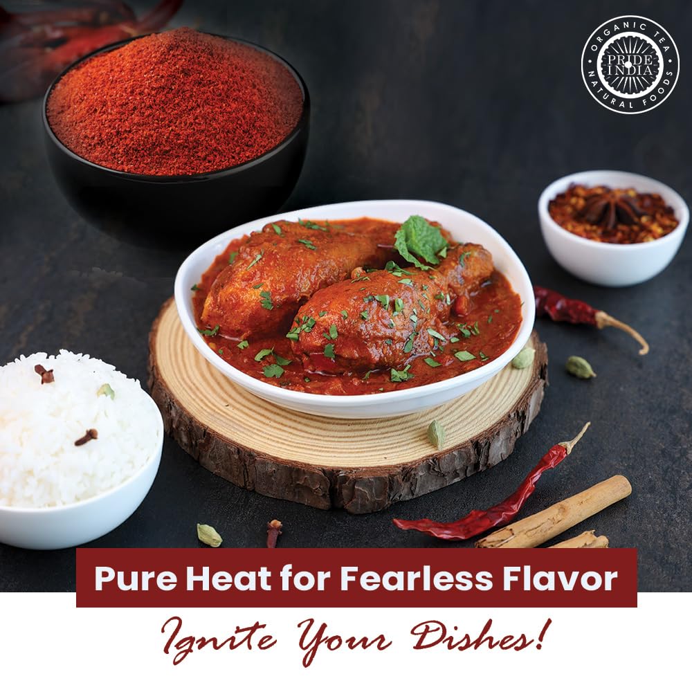 Pride of India | Red Chili Ground 2.1 oz (59 gm) Small Dual Sifter Jar | Traditional Indian Spice | Ideal for Gourmet & Savory Dishes Dishes | Non-Bioengineered, Gluten Free | Easy to Use