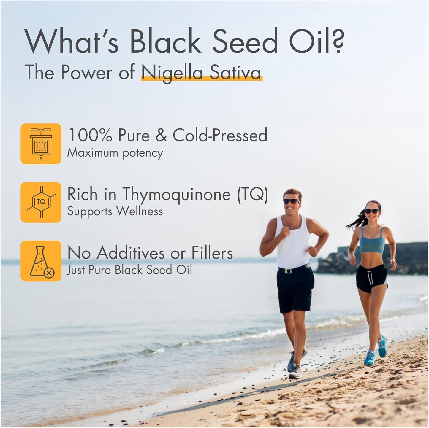 adalin Black Seed Oil Liquid 16.8 fl oz | Nigella Sativa Seed Oil | High Thymoquinone | Cold Pressed | Glass Bottle | Blackseed | Vegan | Gluten Free