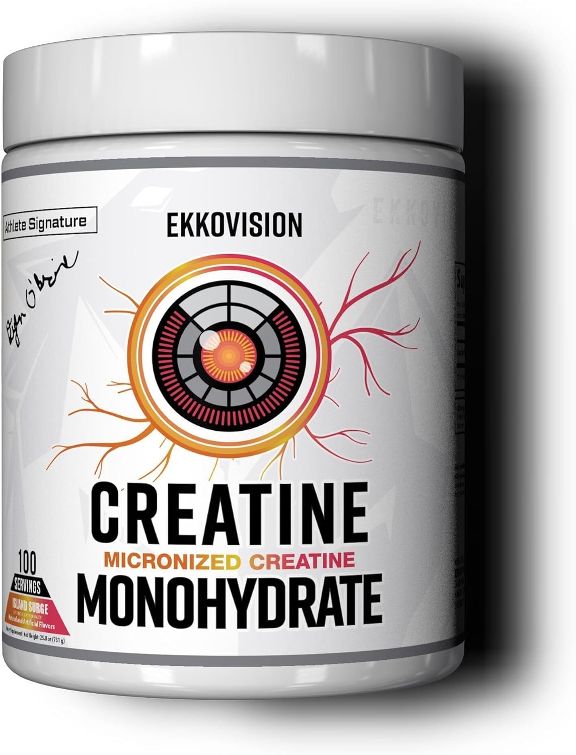 Creatine Monohydrate Powder, Micronized, Island Surge, Pre Workout & Post Workout Supplement for Men & Women, Energy Support, Easy to Mix in Shakes, Smoothies & Beverages, 100 Servings