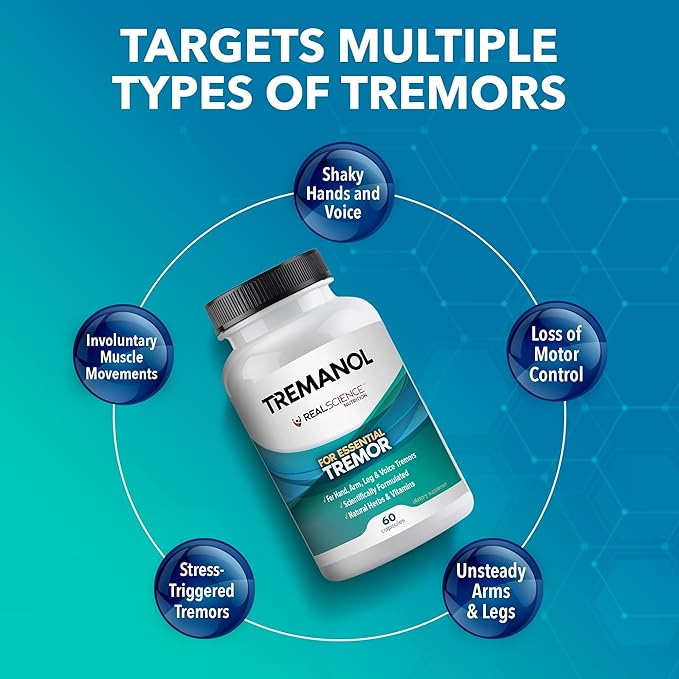 Tremanol Natural Aid Herbal Supplement – Includes Vitamin B2 & B12, Passionflower & Skullcap – 60 Caps (Pack of 5) – Made in USA