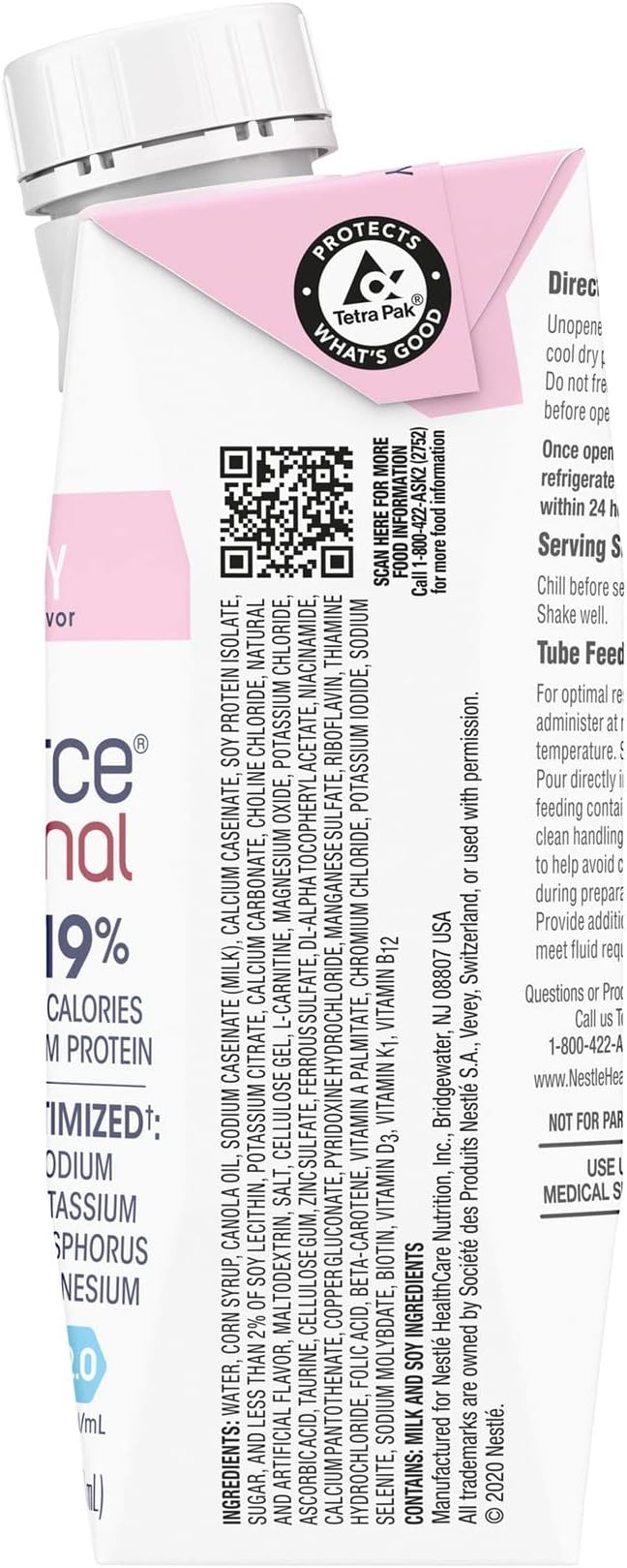 Nestle Novasource Renal Nutritionally Complete Formula Strawberry 8 oz Carton 24 Ct