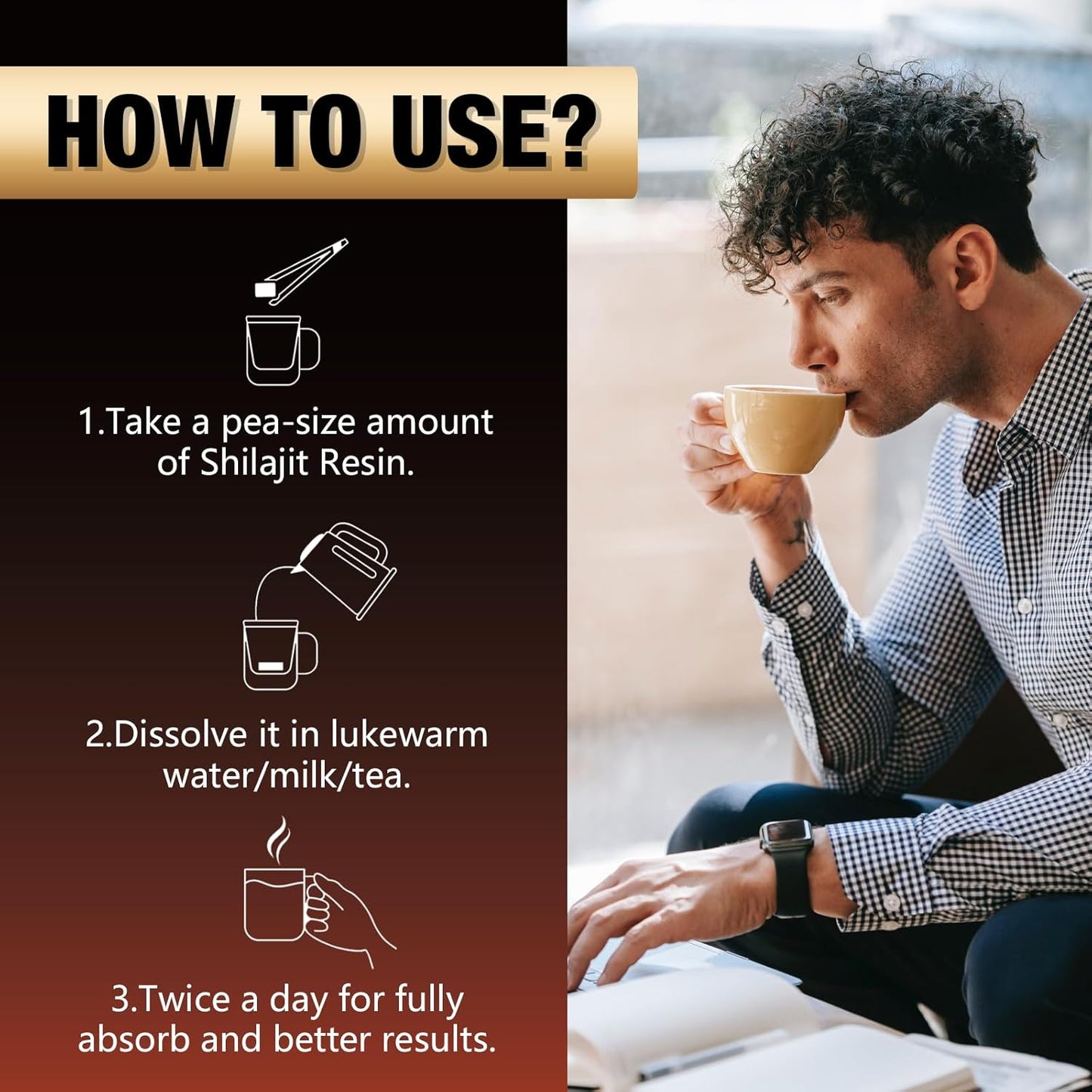 2 Packs 1000MG Pure Himalayan Shilajit Resin, with 85+ Trace Minerals,fulvic Acid, Digestive and Immune Supplement, Supports Focus and Energy, High Potency for Men & Women,Vegan, Non-GMO