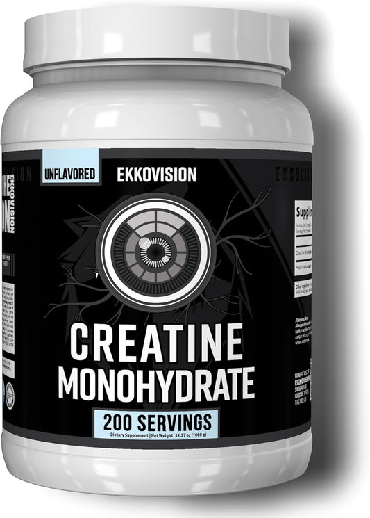 Creatine Monohydrate Powder, Micronized, Unflavored, Pre Workout & Post Workout Supplement for Men and Women, Energy Support, Easy to Mix in Shakes, Smoothies & Beverages, 200 Servings