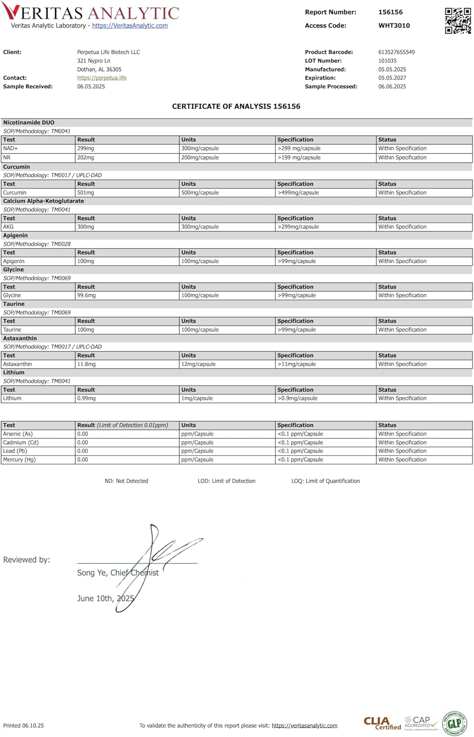 AEON Longevity Complex White, Supplement with Curcumin, NR (Nicotinamide Riboside), AKG, Glycine & Taurine, Supports Healthy Aging, Energy & Immune System, Vegan, 60 Capsules