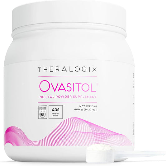 Theralogix Ovasitol Inositol Powder - 90-Day Supply - Myo-Inositol & D-Chiro Inositol for Hormone Balance & Ovarian Function Support* - NSF Certified - 400 g (180 Servings)