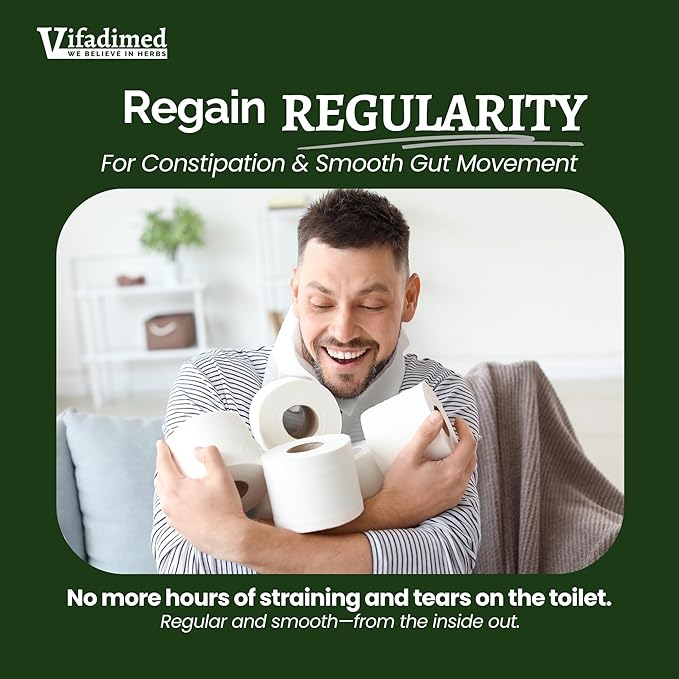 Rhubarb,Gut Motility Assist for Bowel Movement and Regularity,Constipation Relief,Bloating & Gas Relief,Mucus Production Activator,Lining & Microbiome Support, 90 Capsules