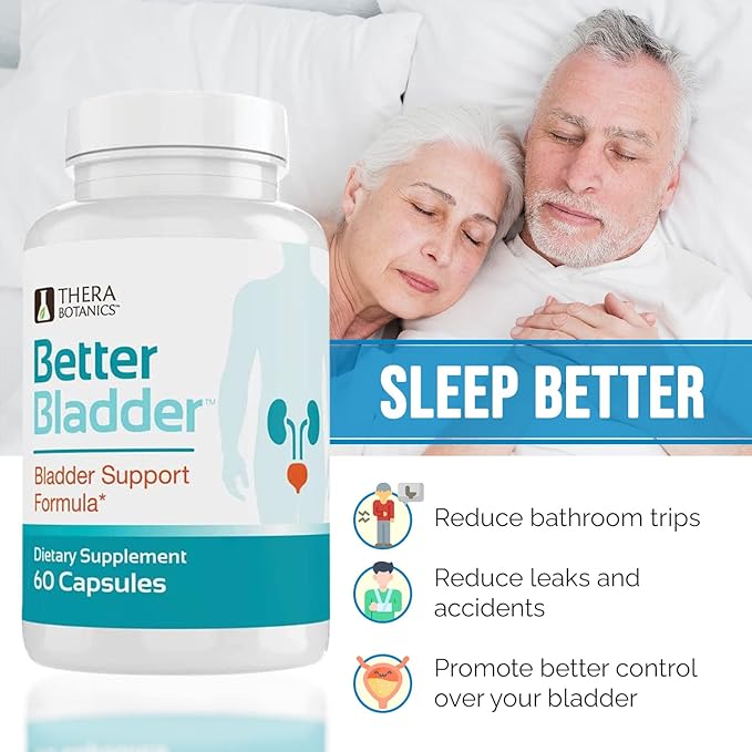 Better Bladder Control Supplement for Women & Men – Bladder Support Supplement to Help Reduce Urinary Leaks, Frequency & Urgency - 60 Count (1 Bottle)