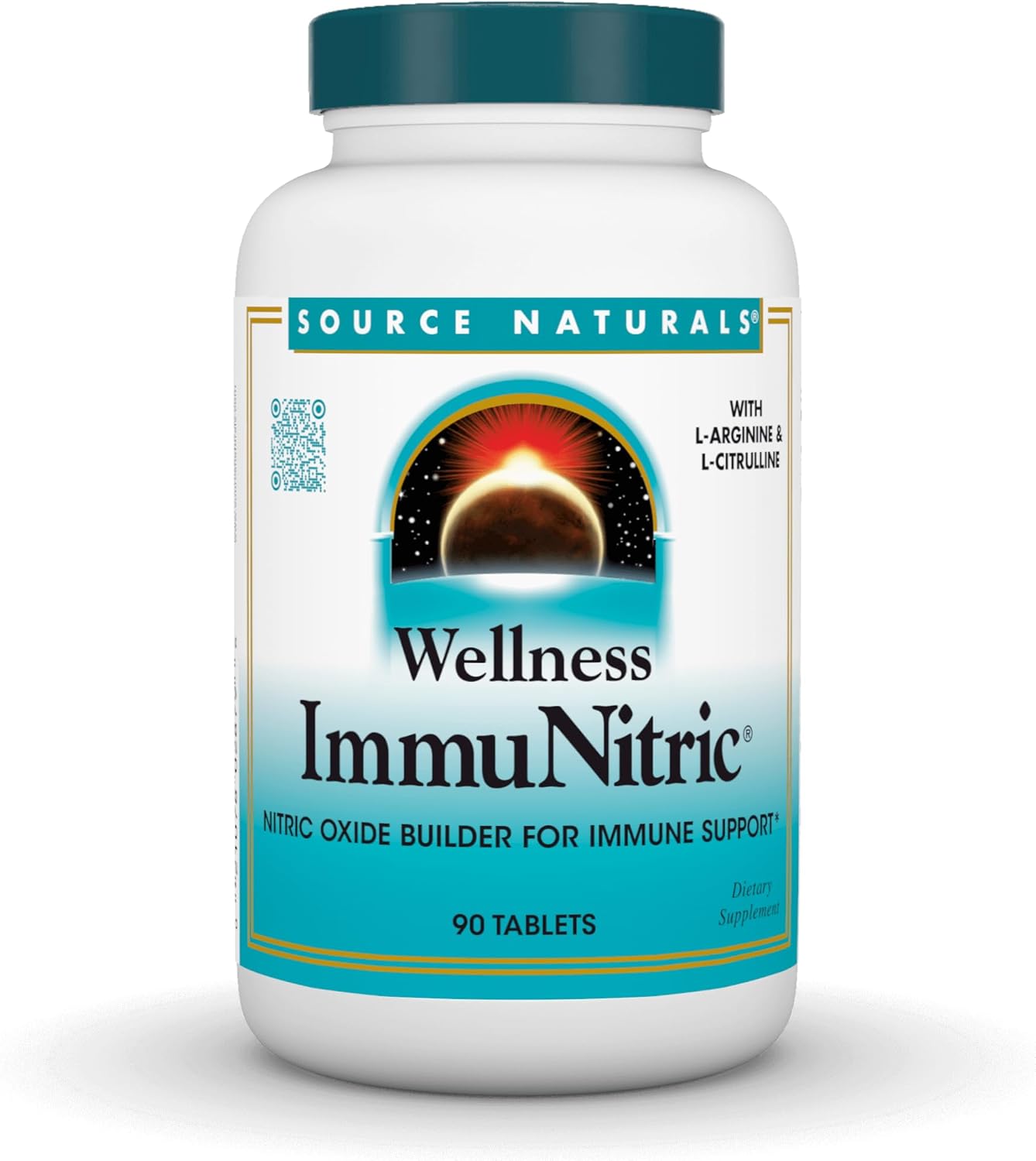 Source Naturals Wellness Immunitric, Nitric Oxide Builder for Immune System Support* - 90 Tablets