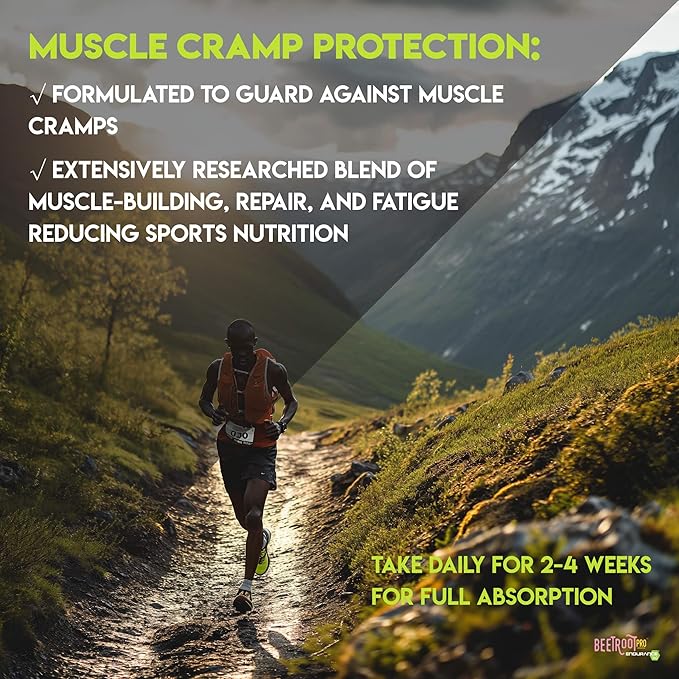 Complete with Electrolytes, Creatine and Beta Alanine - Fast Legs & Stamina, Leg Cramp Prevention, Oxygen Delivery with Rhodiola, Muscle Recovery, VO2 Max Boost, Lactic Acid Buffer