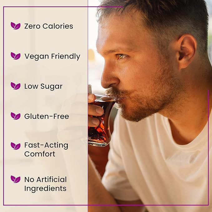 Sweet Relief Soothe Natural Antacids for Acid Reflux - Calcium Carbonate Heartburn Relief, Zero Calorie Sweetener, Beverage Enhancer (50 Count)