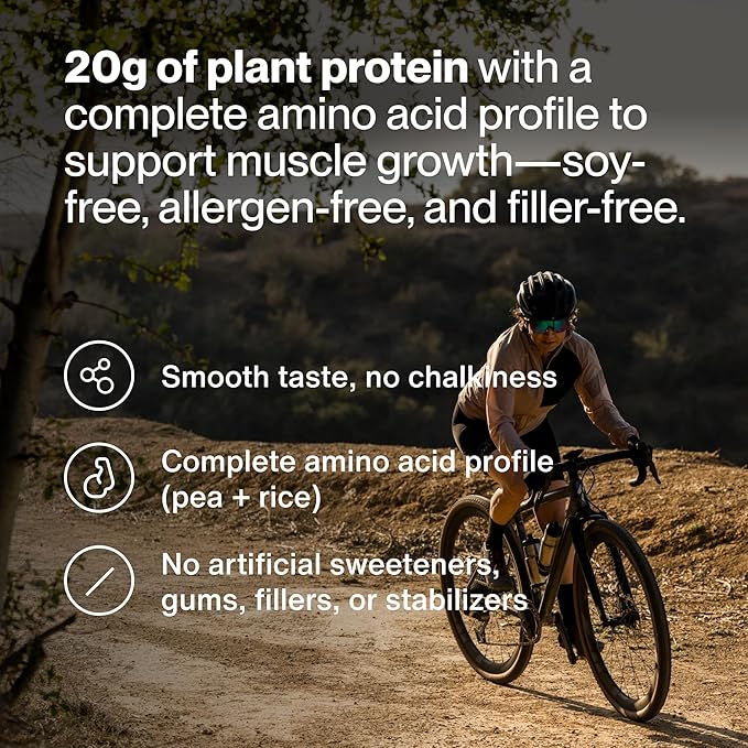 Momentous Vegan Protein Powder - 20 g Plant-Based Protein - NSF Certified for Sport - Vegan - GMO Free - Gluten-Free - 12 Servings for Essential Everyday Use - Cappuccino