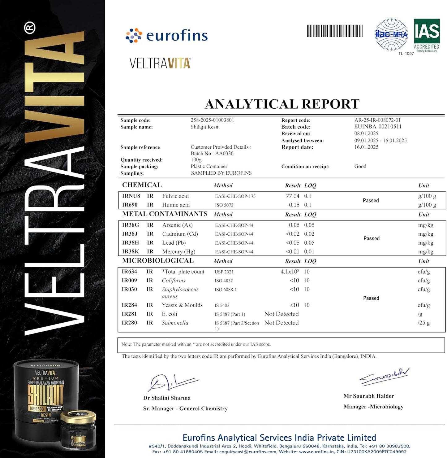 100% Pure Himalayan Shilajit Resin Gold 500 Organic | High Potency 75%+ Fulvic Acid, Humic Acid & 85+ Trace Minerals | Natural Energy & Immune Support for Men & Women | Lab Tested