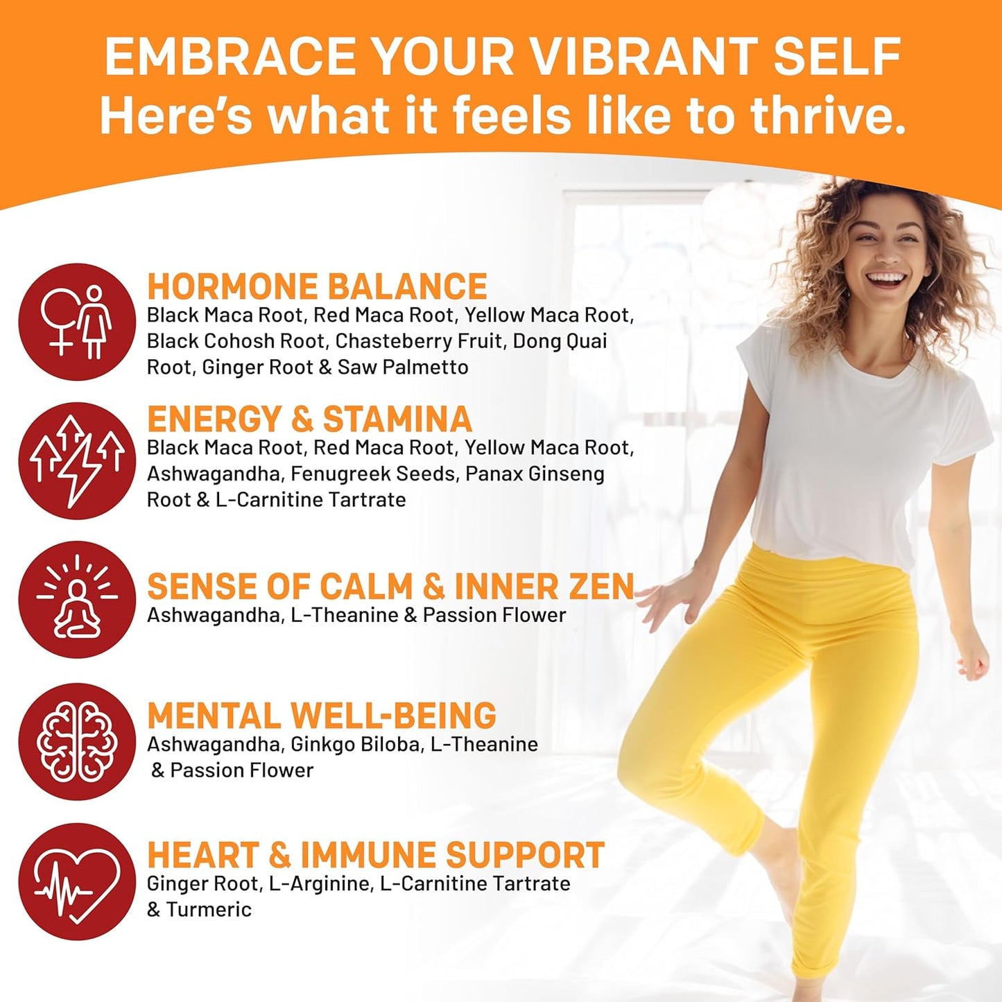 19-in-1 Extra Strength Peruvian Maca Root Capsules - 9125 mg Ashwagandha Supplements with Fenugreek and Ginseng for Mood, Hormone and Performance Support (120 ct)