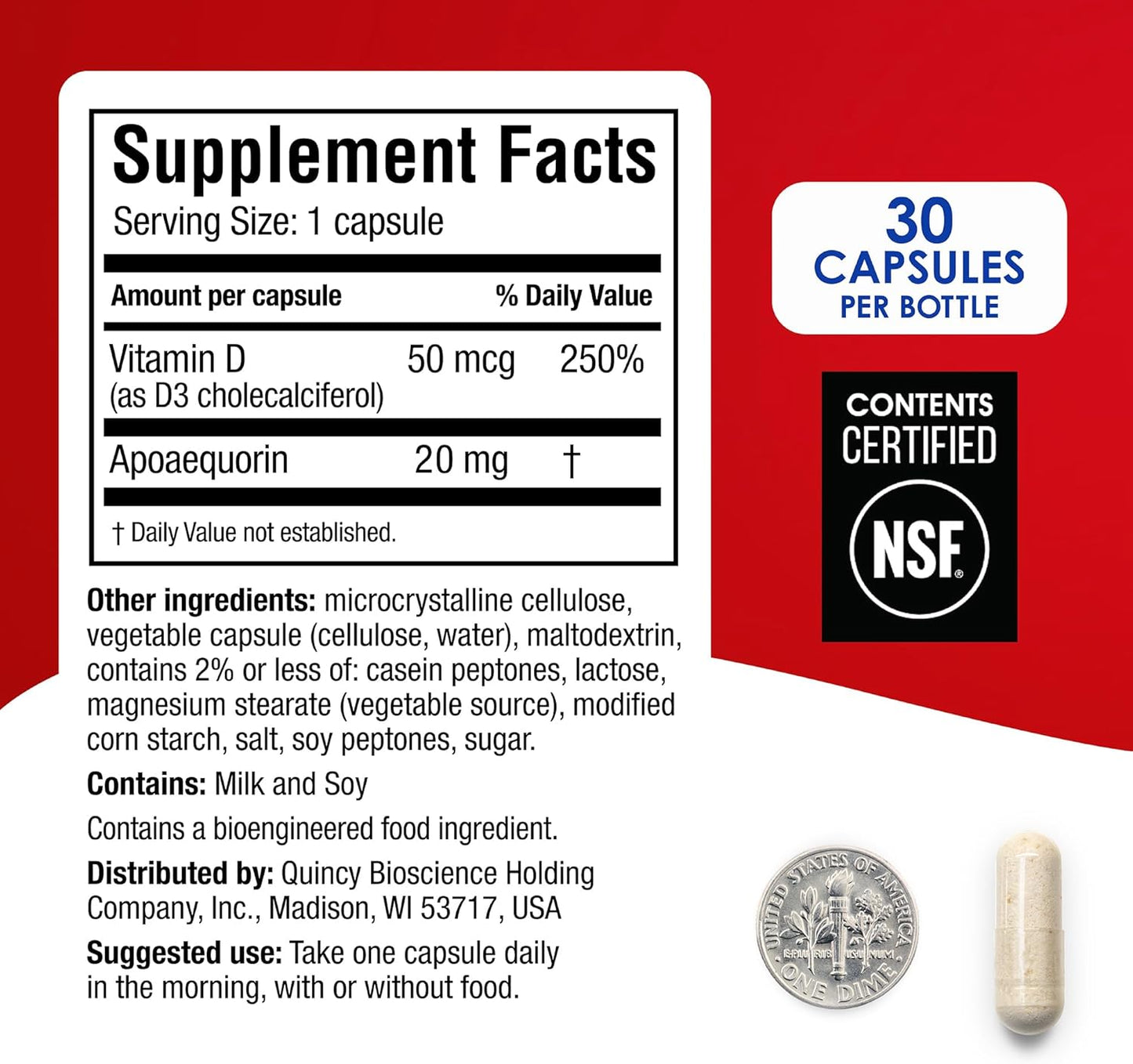 Prevagen Extra Strength - 60 Capsules (2 Month Supply) | Formulated for Your Brain | 20mg of Apoaequorin Plus Vitamin D3 with 7-Day Pill Minder