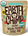 EarthChimp Organic Vegan Protein Powder - with Probiotics - Non GMO, Dairy Free, Non Whey, Plant Based Protein Powder for Women and Men, Gluten Free - 26 Servings 32 Oz (Plain & Unsweetened)