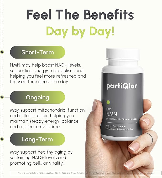 NMN Supplement 500mg – Nicotinamide Mononucleotide NMN & Booster for Cellular Energy, Longevity & Healthy Aging – 2-Month Supply (60 Capsules)